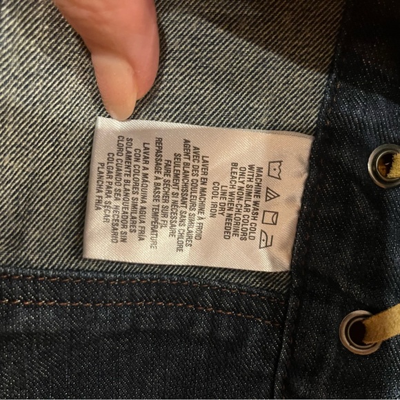 Harley Davidson Vintage Denim Vest Zipper and Lace Up Sides Women’s sz Small - Picture 8 of 11